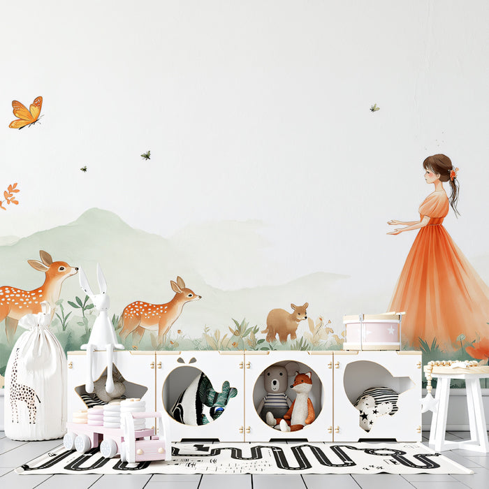El mural de La Princesa del Prado | Naranja, Verde y Crema