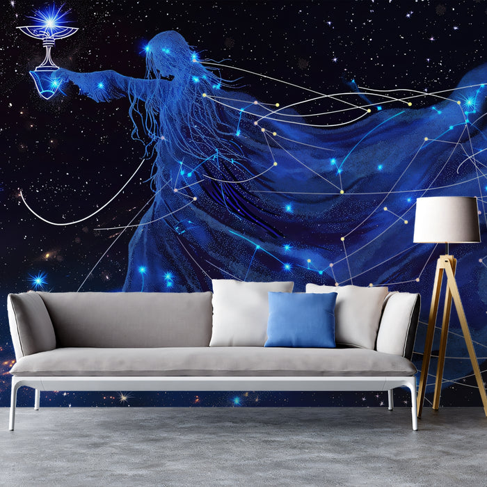 Libra - Carta da parati murale con figura celeste