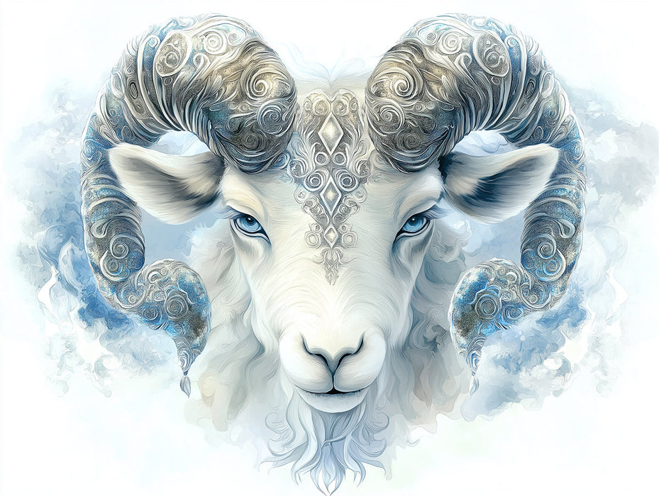 Aries - Ornate Ram Mural Wallpaper