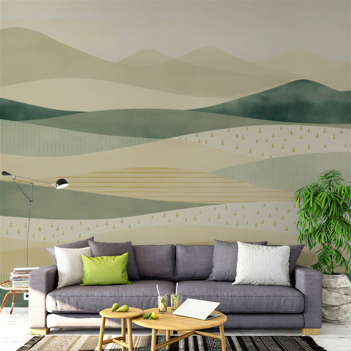 Geometric Mountain - Landscape Mural Wallpaper