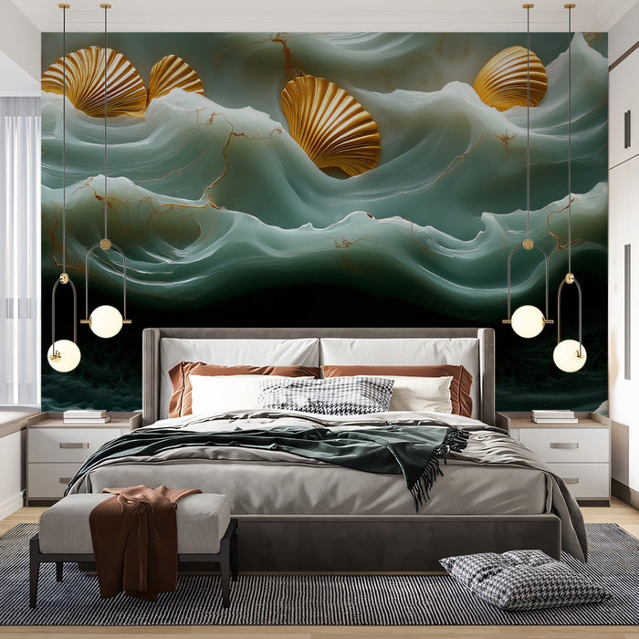 Mystic Sea Shell Mural Wallpaper
