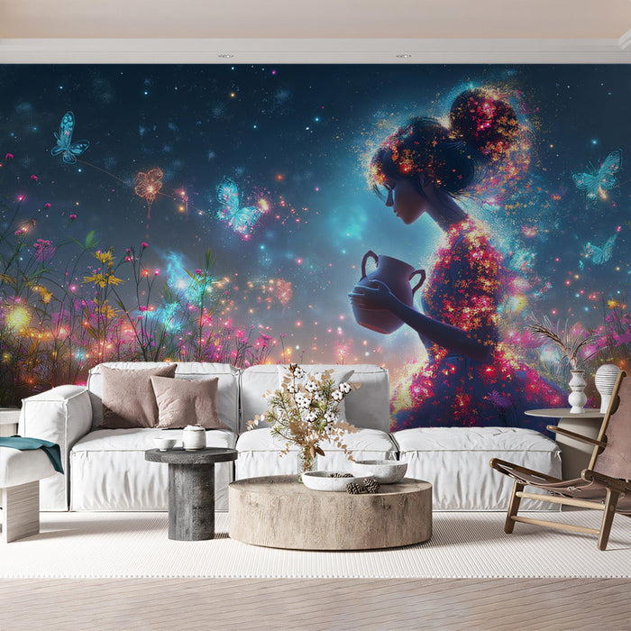 Enchanted Floral - Fairy Mural Wallpaper