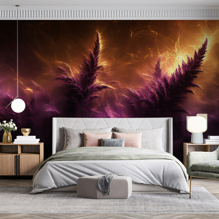 Cosmic Fern Fantasy Mural Wallpaper