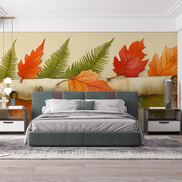 Autumn Leaf Tapestry Mural Wallpaper