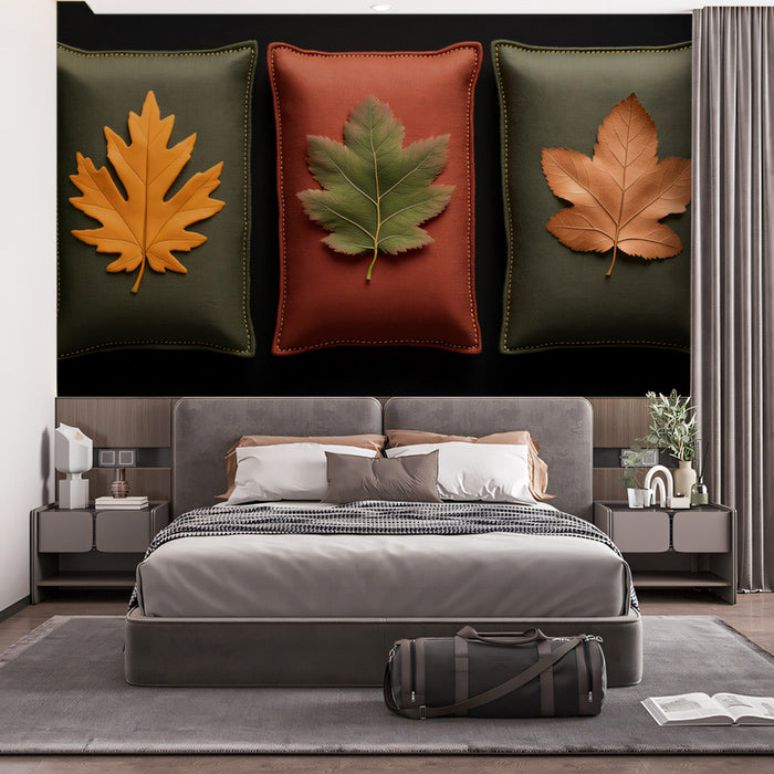 Autumn Leaf Pillows Mural Wallpaper