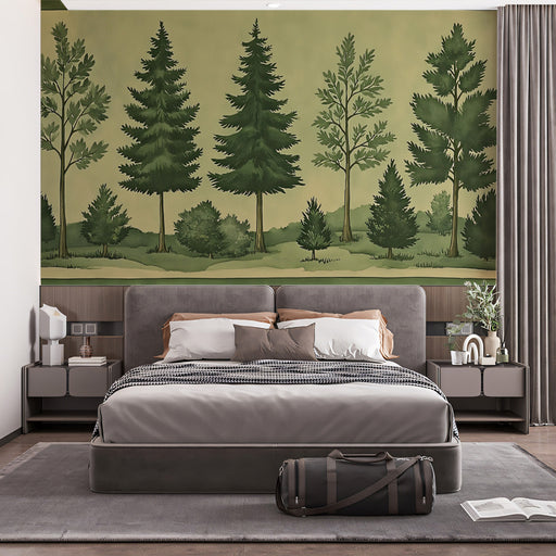 Pine Forest Serenity Mural Wallpaper