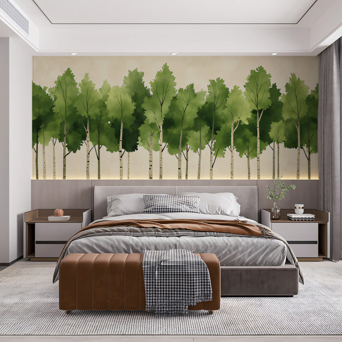 Birch Grove Beauty Mural Wallpaper