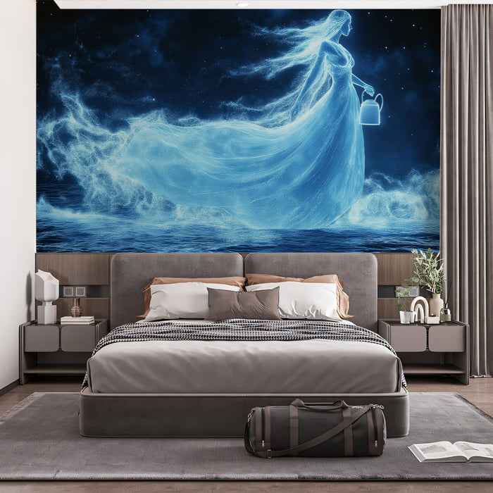 Celestial Water Nymph Mural Wallpaper