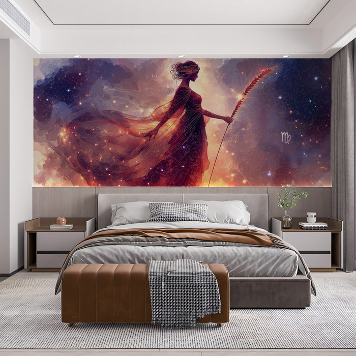 Zodiac - Inspired Goddess Mural Wallpaper