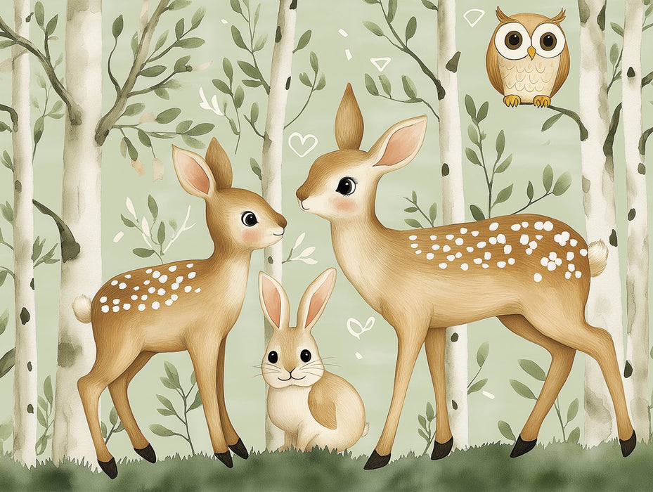 Forest Friends Delight Mural Wallpaper