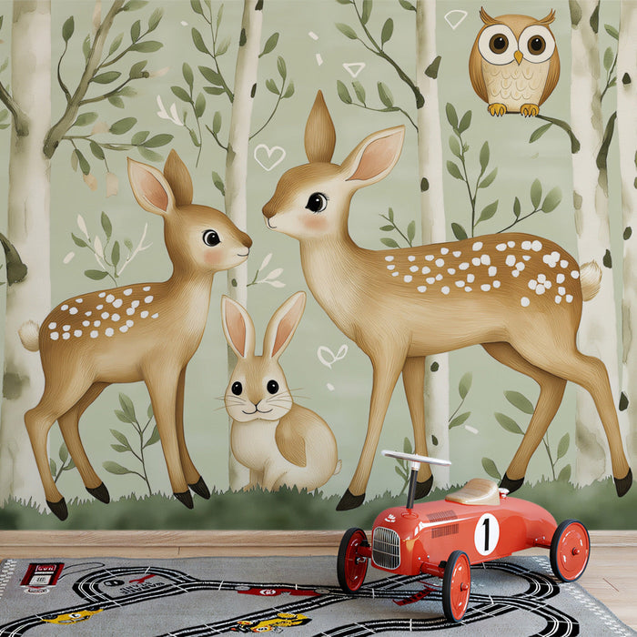 Forest Friends Delight Mural Wallpaper