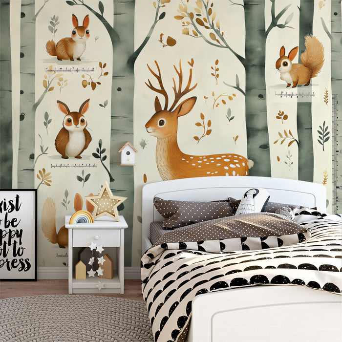 Animal - Filled Forest Adventure Mural Wallpaper