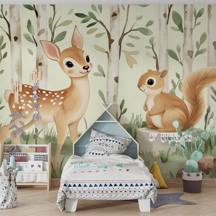 Forest Friends Delight Mural Wallpaper