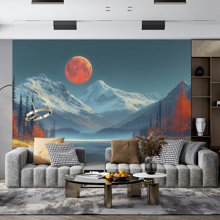 Mystic Mountain Twilight Mural Wallpaper