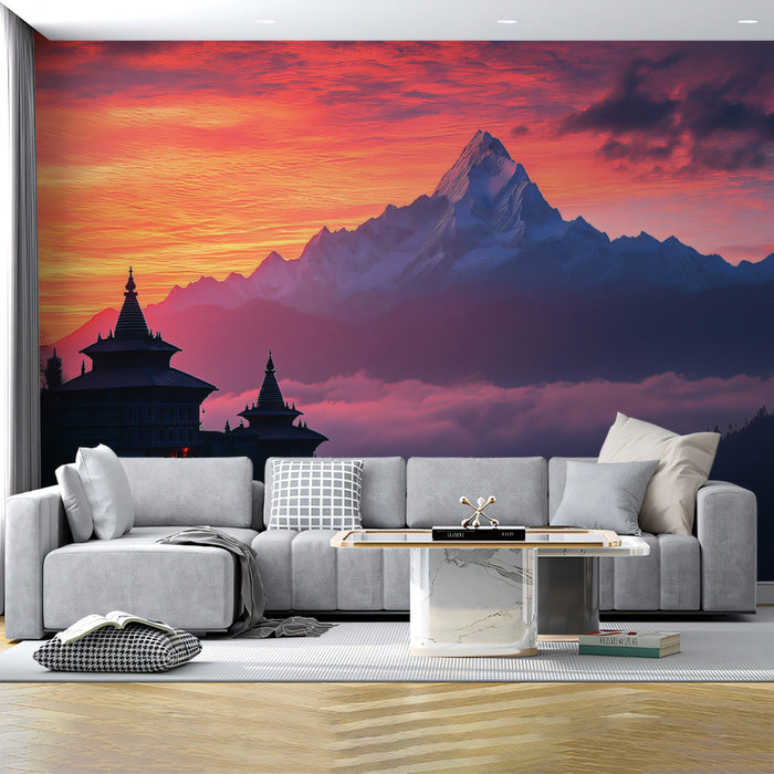 Majestic Mountain Mirage Mural Wallpaper