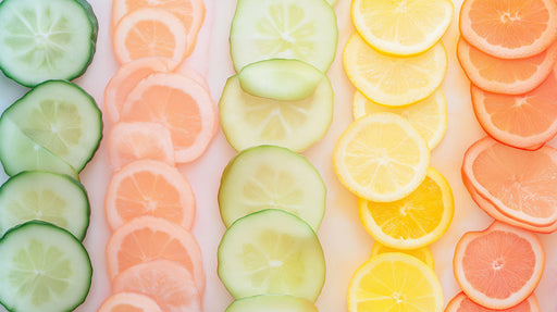 Citrus Slices Mural Wallpaper | Green, Orange, and Yellow in Dining Area