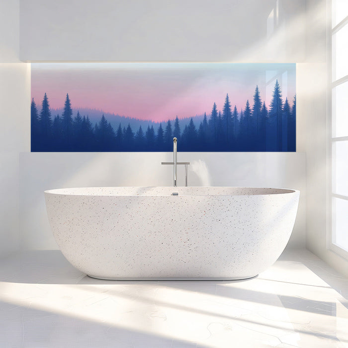 Scenic Landscape Mural in Home Office | Modern and nature design