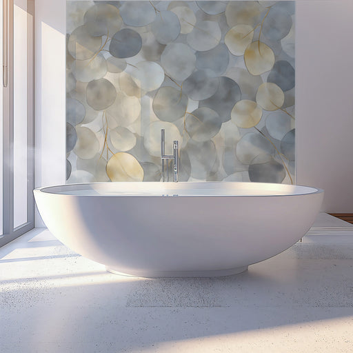 Eucalyptus - inspired Mural in Reception | Modern and minimalist design