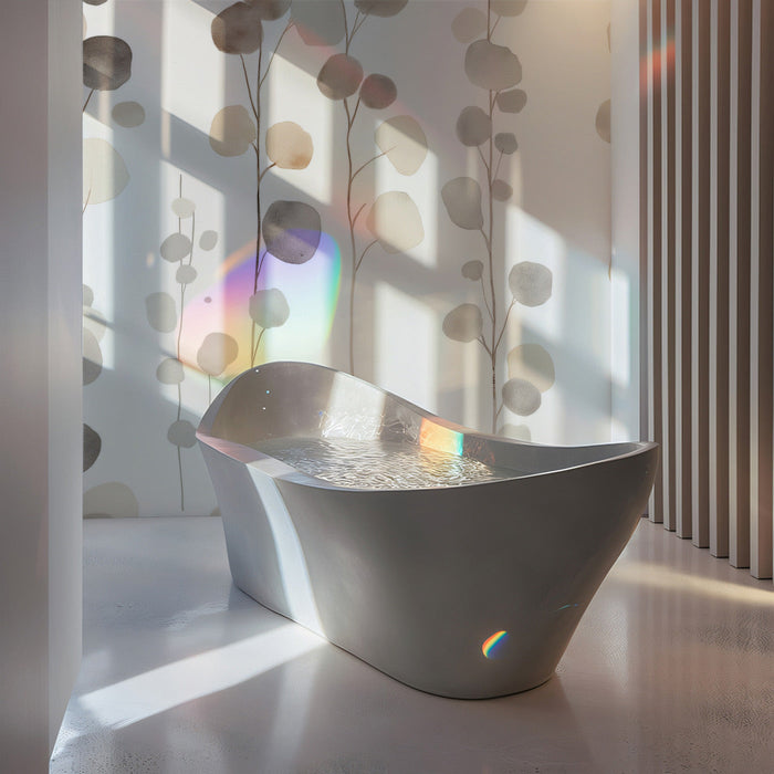 Abstract Leaf Mural in Retail Space | Modern and contemporary design
