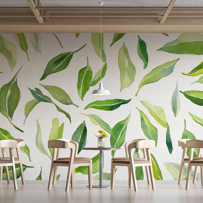 Watercolor - Modern and rustic Mural in Caf¨¦