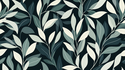 Earthy - toned Leaf Mural in Lounge Area | Modern and rustic design