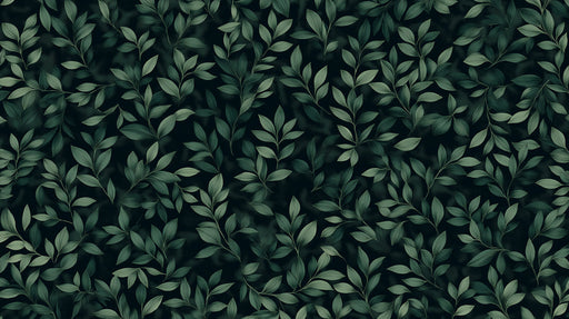Dark Green and Light Green Leaf Mural in Bedroom | Modern and serene design