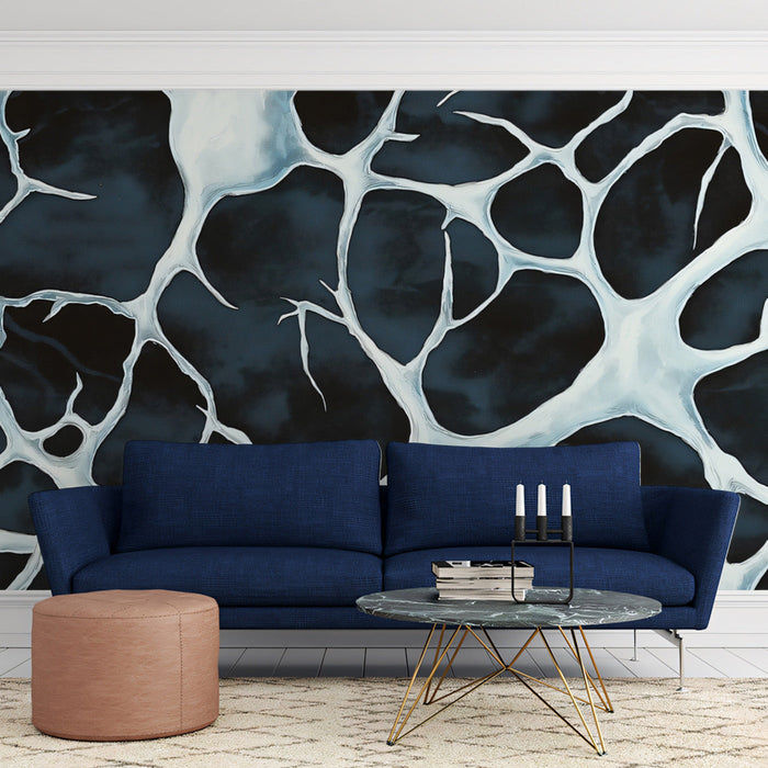 Abstract Branch Network Mural Wallpaper | Modern Artistic Decoration