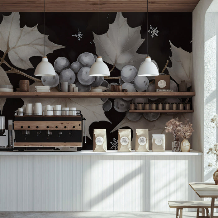 Botanical Caf¨¦ Mural Wallpaper | Rustic Modern Decoration