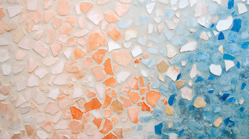 Mosaic Tile Effect Mural Wallpaper | Artistic Contemporary Decoration