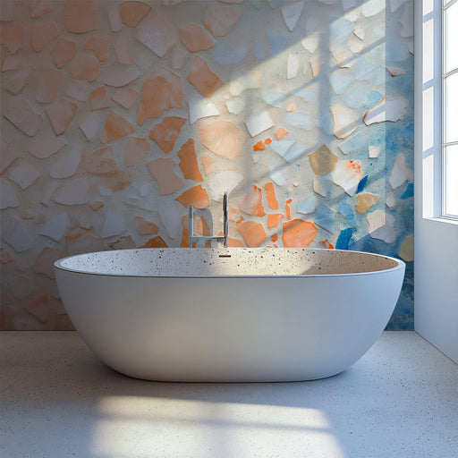 Mosaic Tile Effect Mural Wallpaper | Artistic Contemporary Decoration