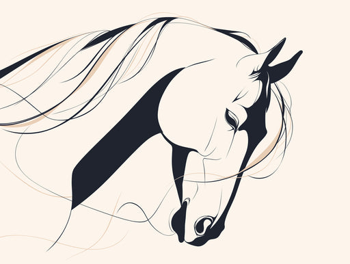 Horse Silhouette Art Mural Wallpaper