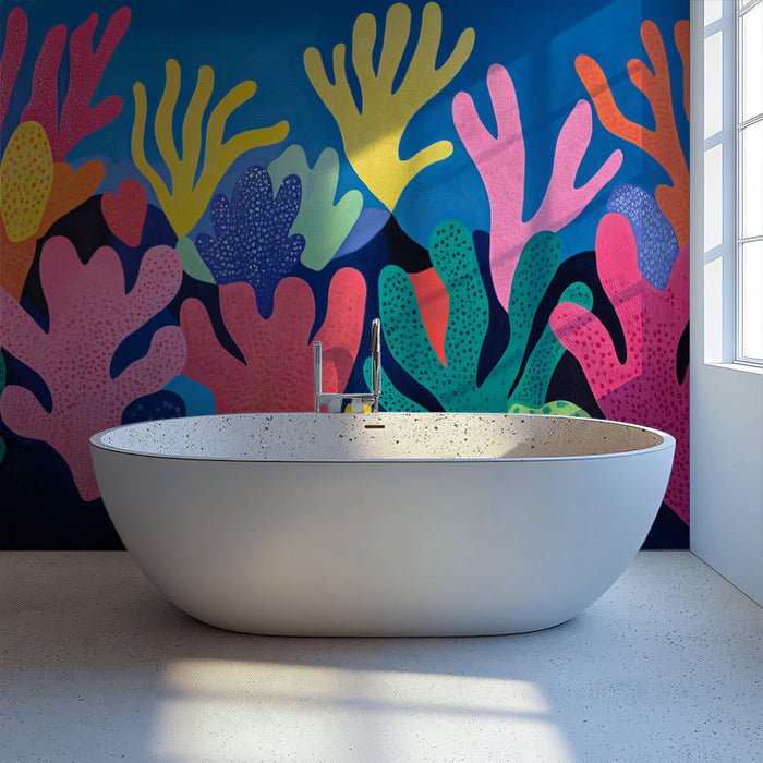 Coral Reef Mural Wallpaper | Vibrant Tropical Decoration