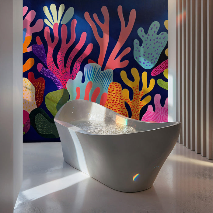 Coral Reef Mural Wallpaper | Vibrant Tropical Decoration