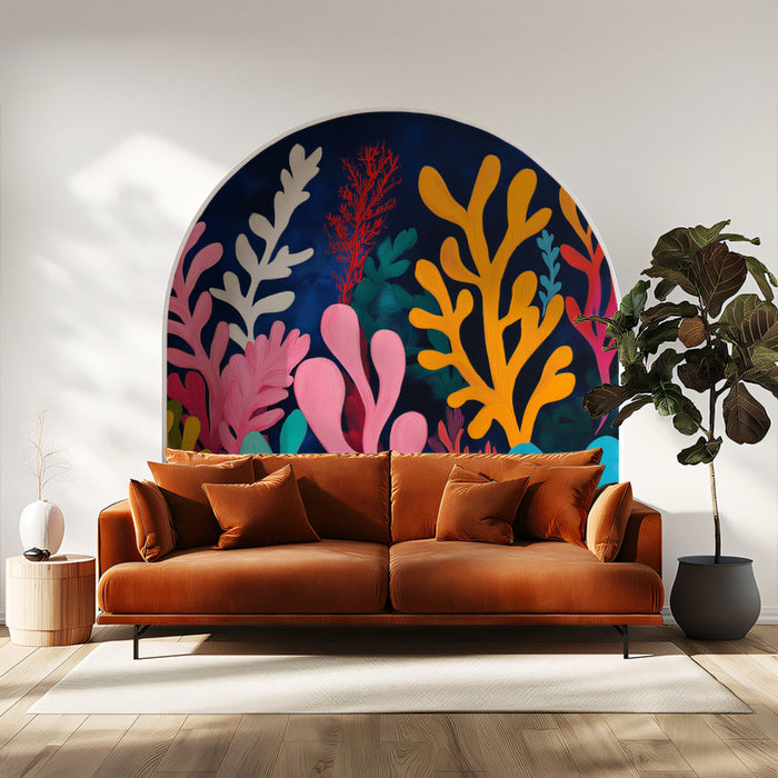 Coral Reef Mural Wallpaper | Vibrant Tropical Decoration