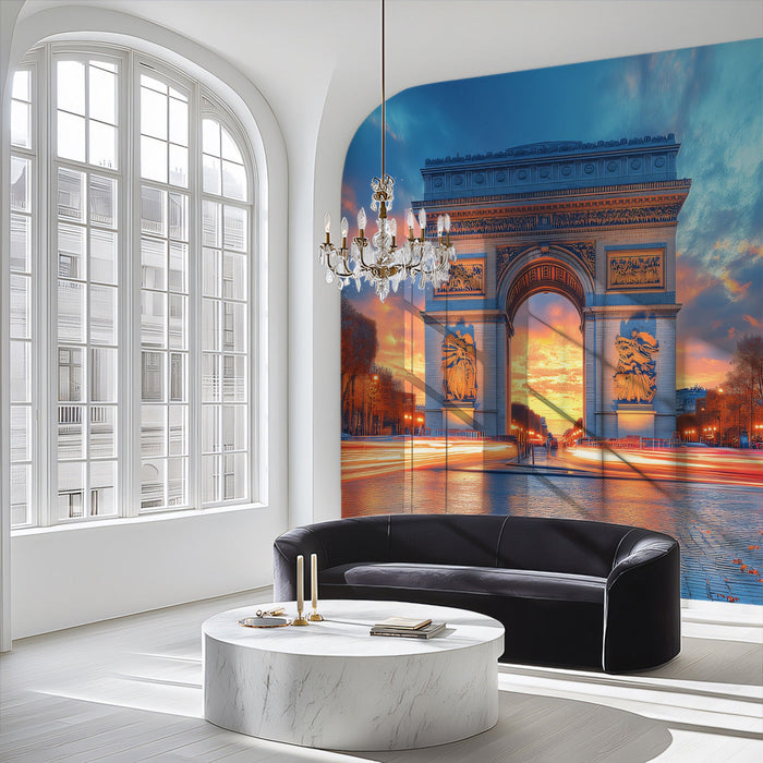 Arc de Triomphe Cityscape Mural Wallpaper | Grand Urban Decoration
