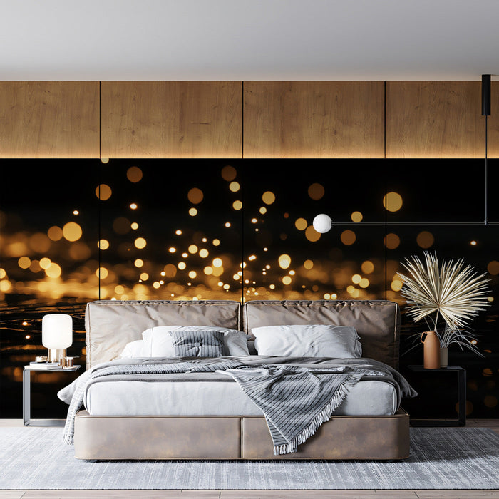 Blurred Lights Bedroom Mural Wallpaper | Modern Elegant Decoration