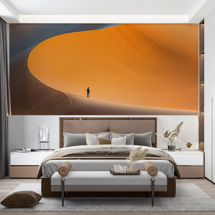 Desert Dune Solitude Bedroom Mural Wallpaper | Serene Isolated Decoration