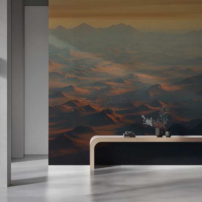 Desert Horizon Mural Wallpaper | Warm Vast Decoration