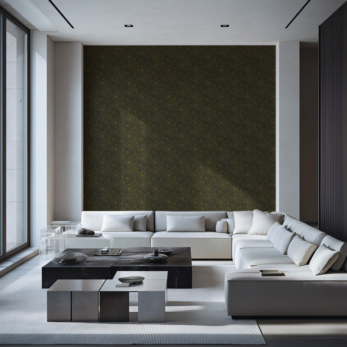 Olive Green Ornate - Luxurious Wallpaper for Living Rooms or Lounges