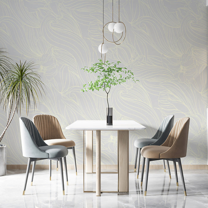 Beige Floral Pattern- Elegant & Subtle Wallpaper for Any Room