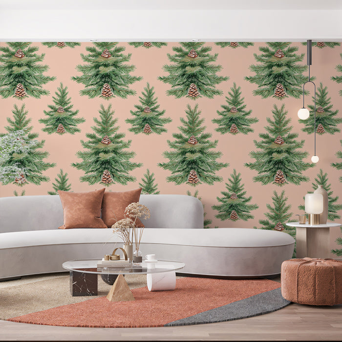 Tiny Pine Grove | Mini Forest Tree Wallpaper