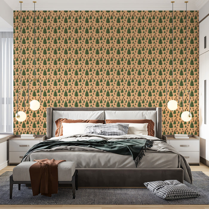Forest Whimsy Mini | Micro Pine Motif Pattern