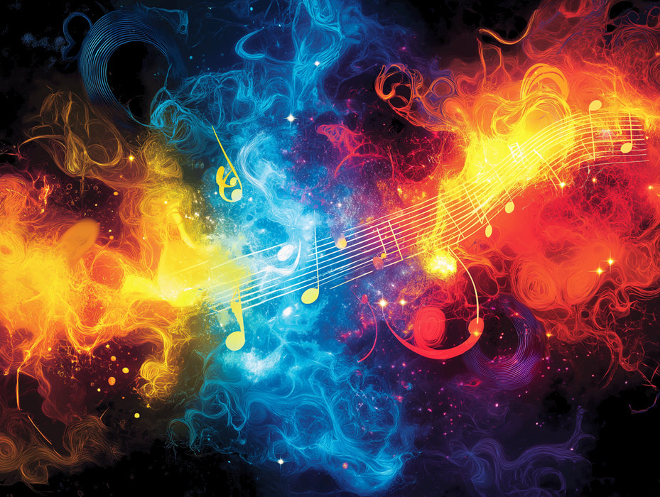 Muro sonoro di musica elettrica Pulse Wallpaper | Onde sonore astratte dinamiche