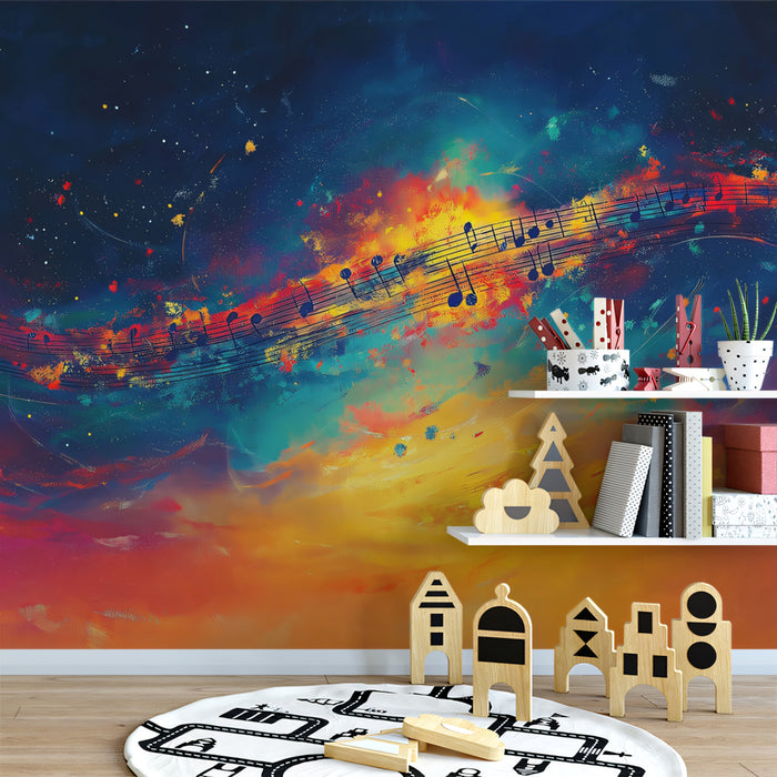 Ethereal Digital Swirls Mural Wallpaper | Abstract Luminous Energy