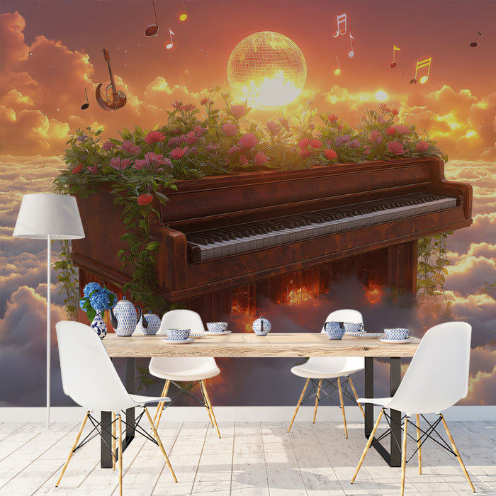 Papier Peint Mural Piano Paysage Serein | Le Concert en Plein Air de Nature