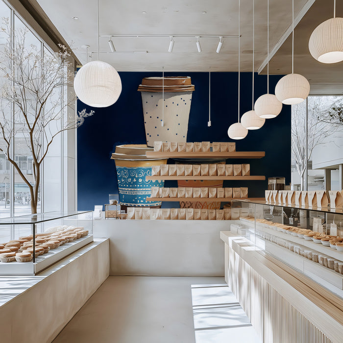 Stylish Coffee To-Go Cups Wallpaper | Modern Cafe Aesthetic