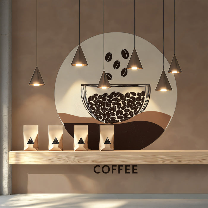 Coffee Bean Bowl Logo Wallpaper | Rustic & Modern Coffee Icon