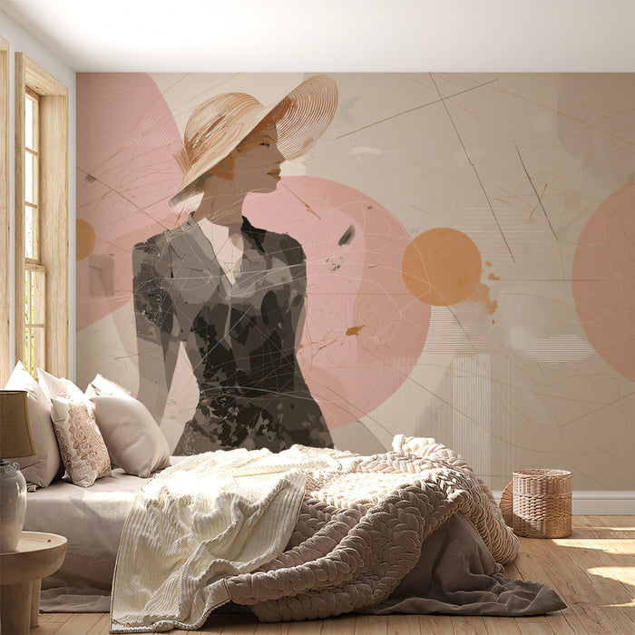 Elegant Fashion Woman Hat Wallpaper | Abstract Contemporary Style