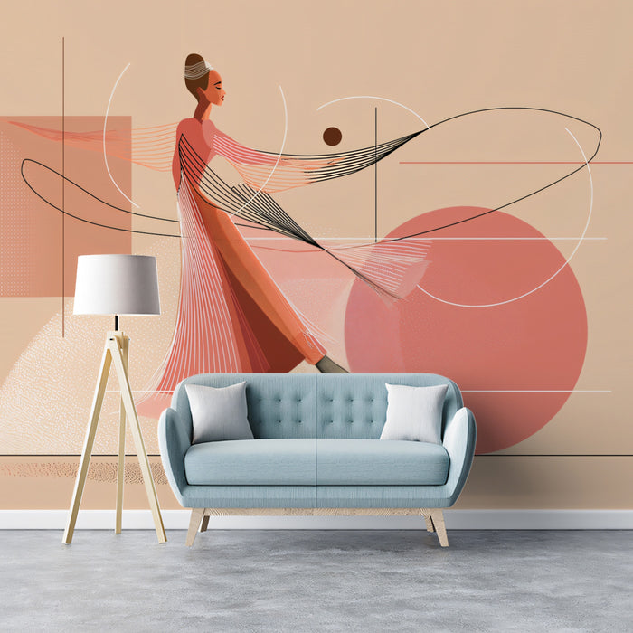 Elegant Ballet Dancer Wallpaper | Abstract Graceful Pose Art