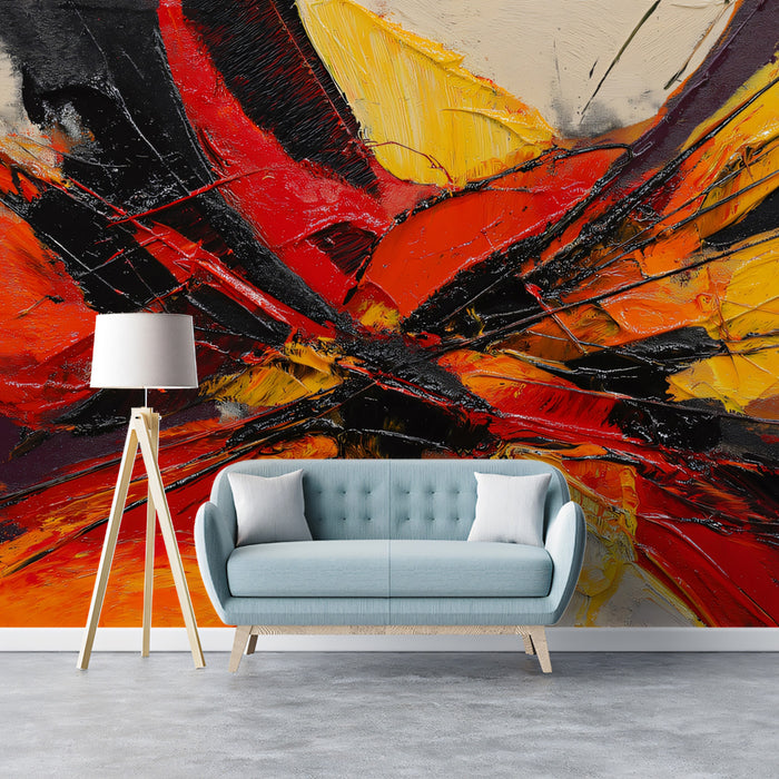 Abstract Explosive Art Wallpaper | Dynamic Textured Composition